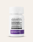 Supplement bottle with label on a white background