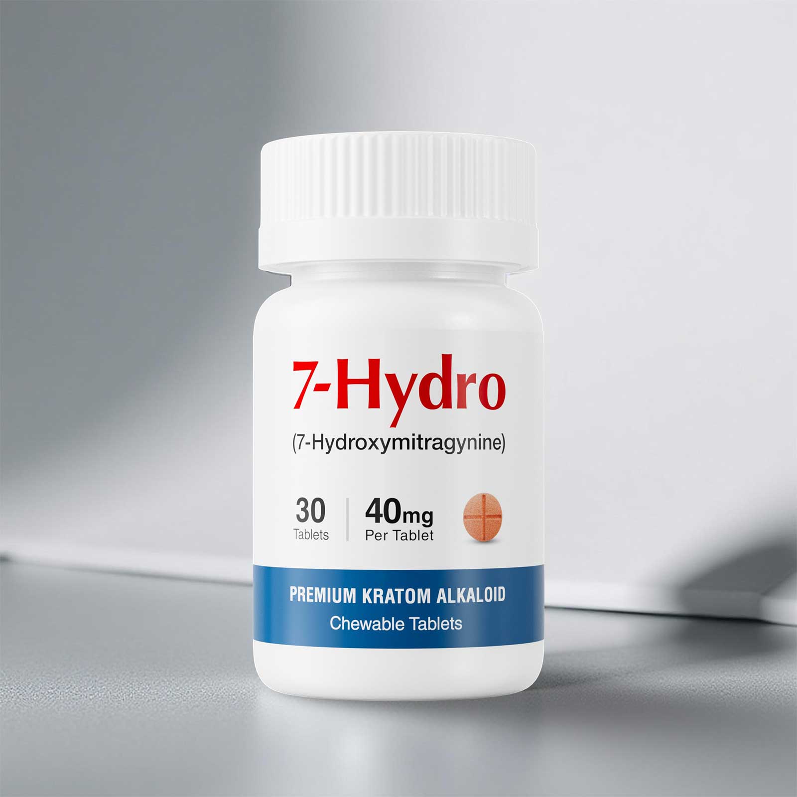 30ct 7-Hydro 40mg Bottle with shadow
