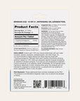 Back of a supplement package showing product facts, dosage instructions, ingredient list, allergy warning, disclaimer, FDA statement, barcode, and contact information for Botaniq Brands.