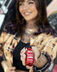 Woman with Kratom and Kava Bottle