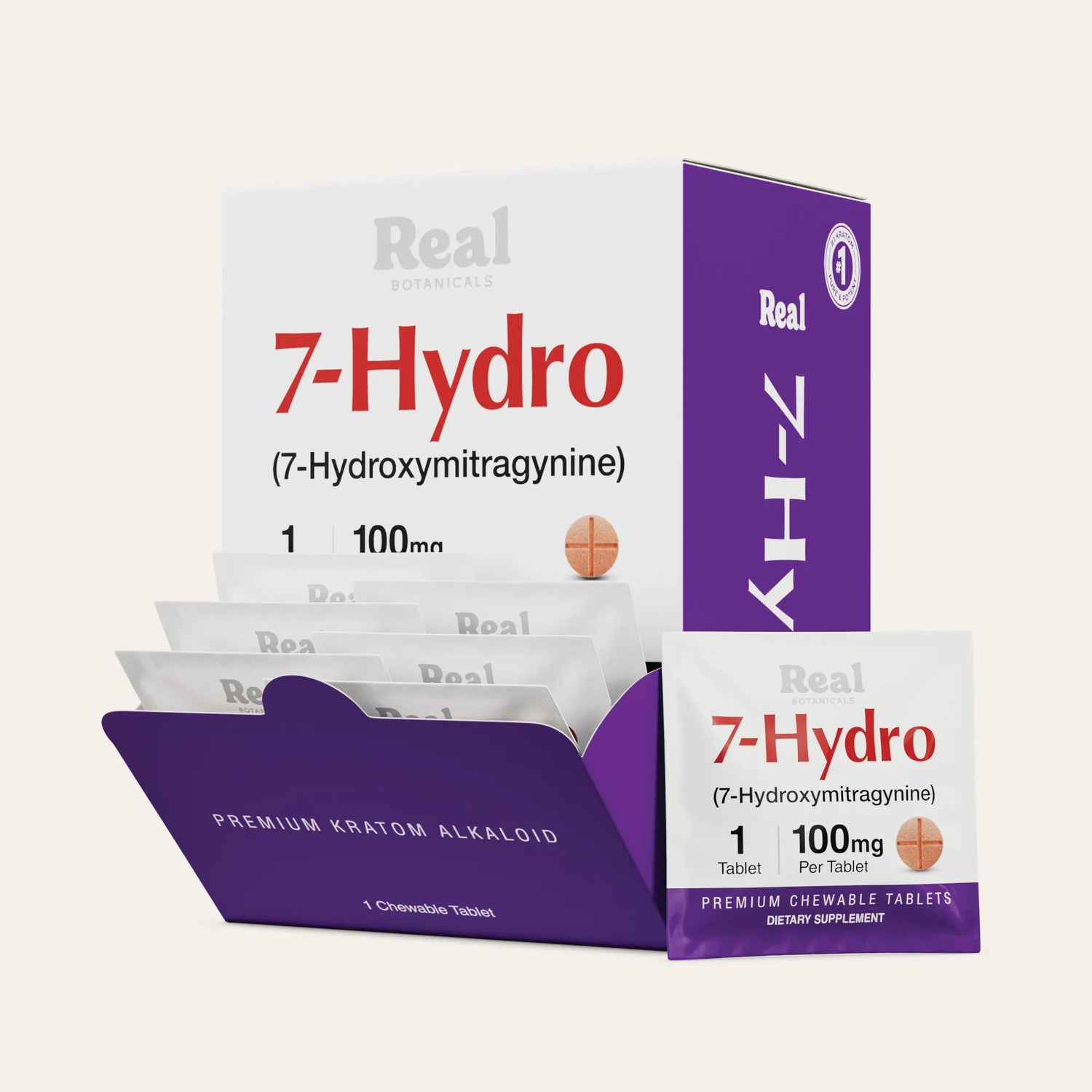 7-Hydro premium kratом алкалоиды packaging on a white background