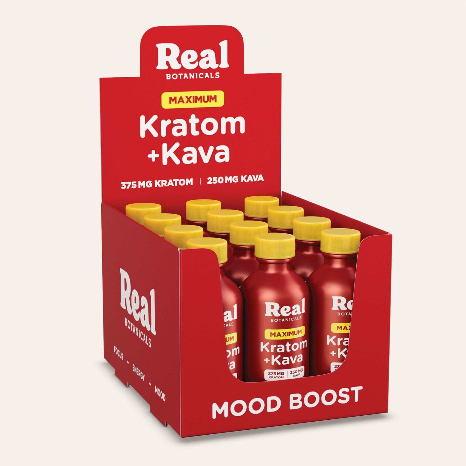 Maximum Kratom & Kava Shot Case (375mg + 250mg) - Real Botanicals