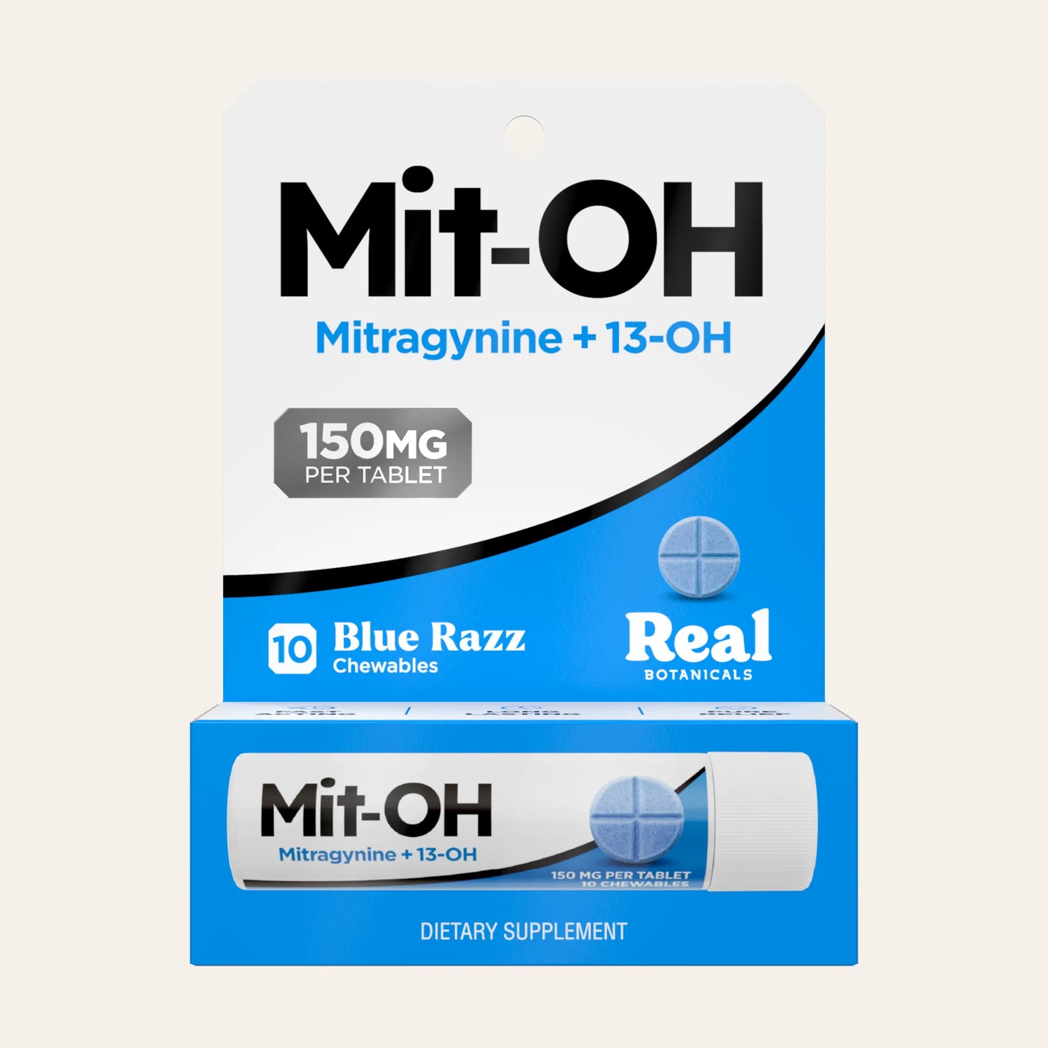 Mit-OH Mitragynine Tablets - Blue Razz - 150 mg - 10ct.