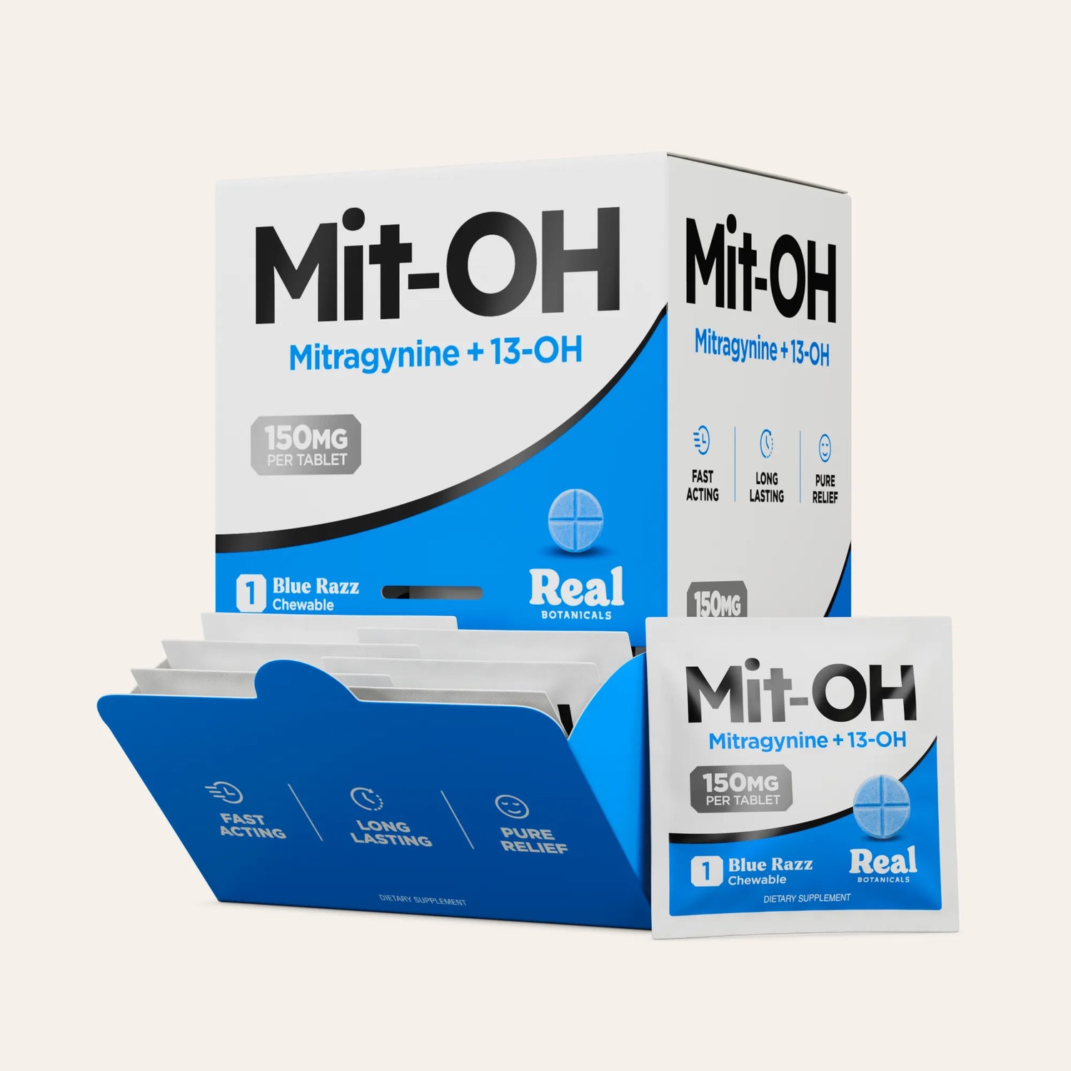 Mit-OH Mitragynine Tablets - Blue Razz - 150 mg - 1ct.