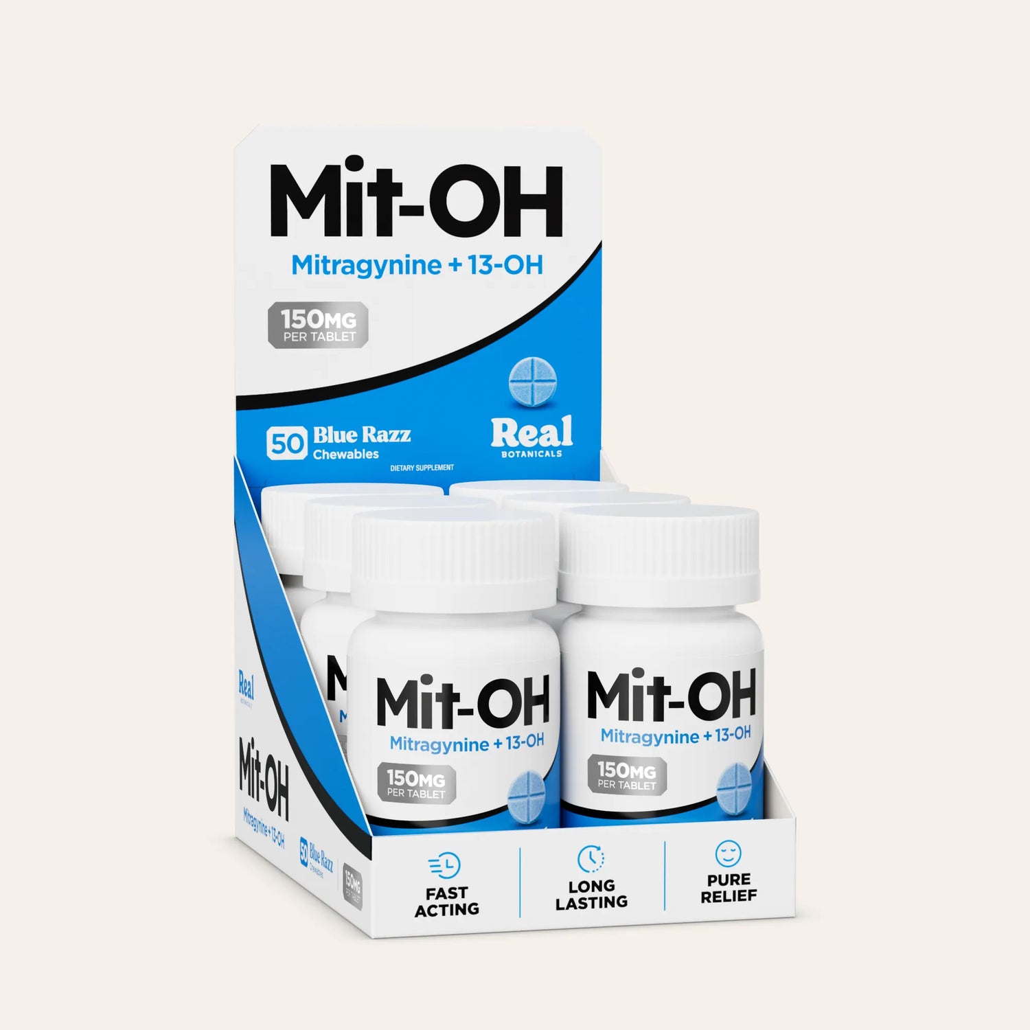 Mit-OH Mitragynine Tablets - Blue Razz - 150 mg - 50ct.