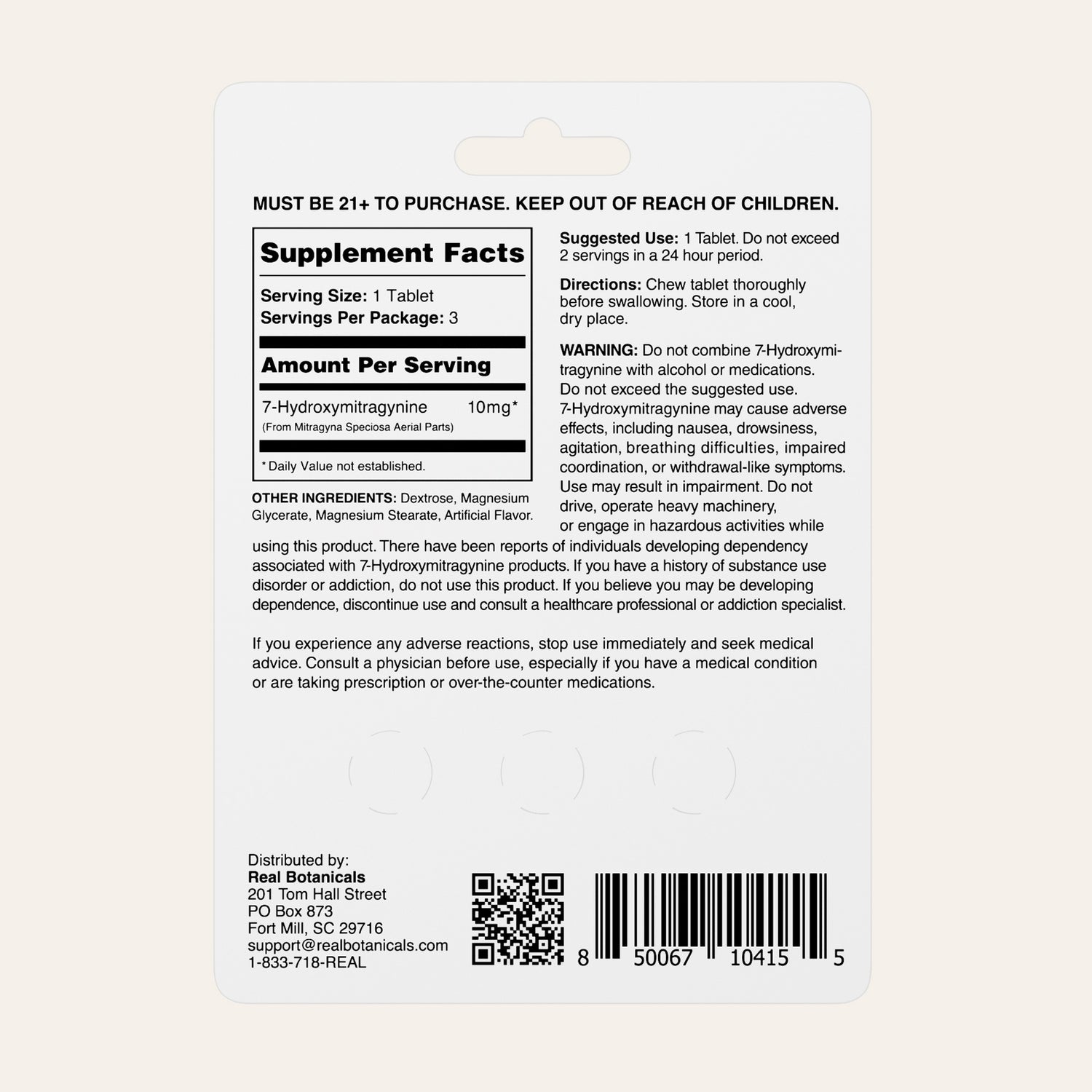7-hydroxymitragynine tablets - 10mg Back 