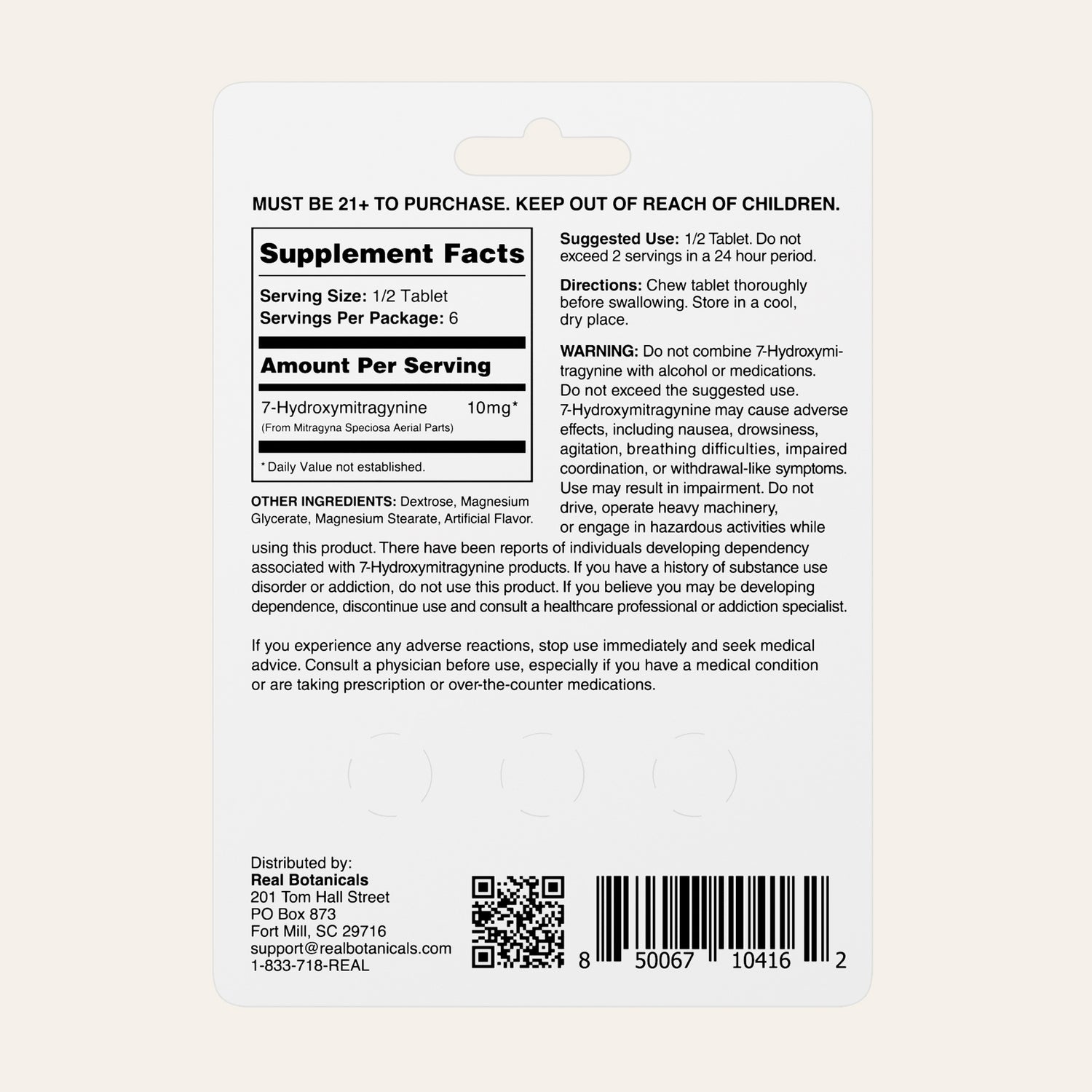  7-hydroxymitragynine tablets - 3 count Back 