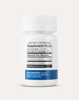Supplement bottle with label on a white background