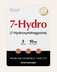 Package of 7-Hydro dietary supplement with 'Real Botanicals' branding on a beige background