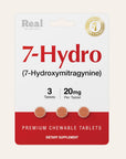 7-Hydro dietary supplement packaging with 'Real Botanicals' branding on a white background
