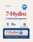 7-Hydro dietary supplement packaging with red and blue design on a white background