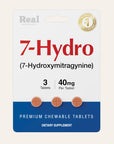 Package of 7-Hydro dietary supplement with 'Real Botanicals' branding on a beige background