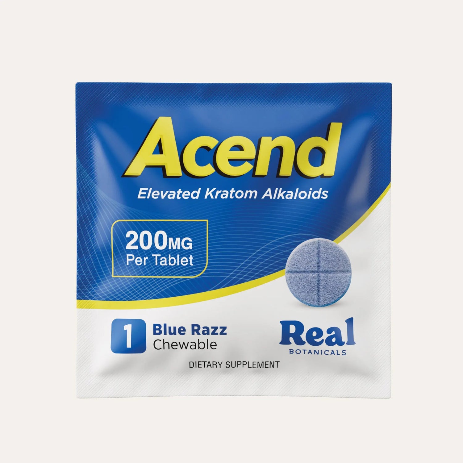 Acend Kratom Tablet - Blue Razz - 200mg - 1ct.