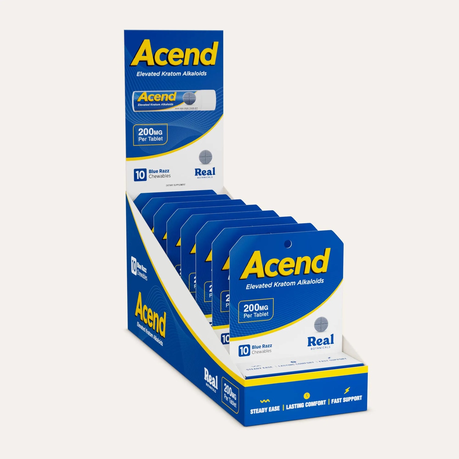 Acend Kratom Tablet - Blue Razz - 200mg - 10ct.