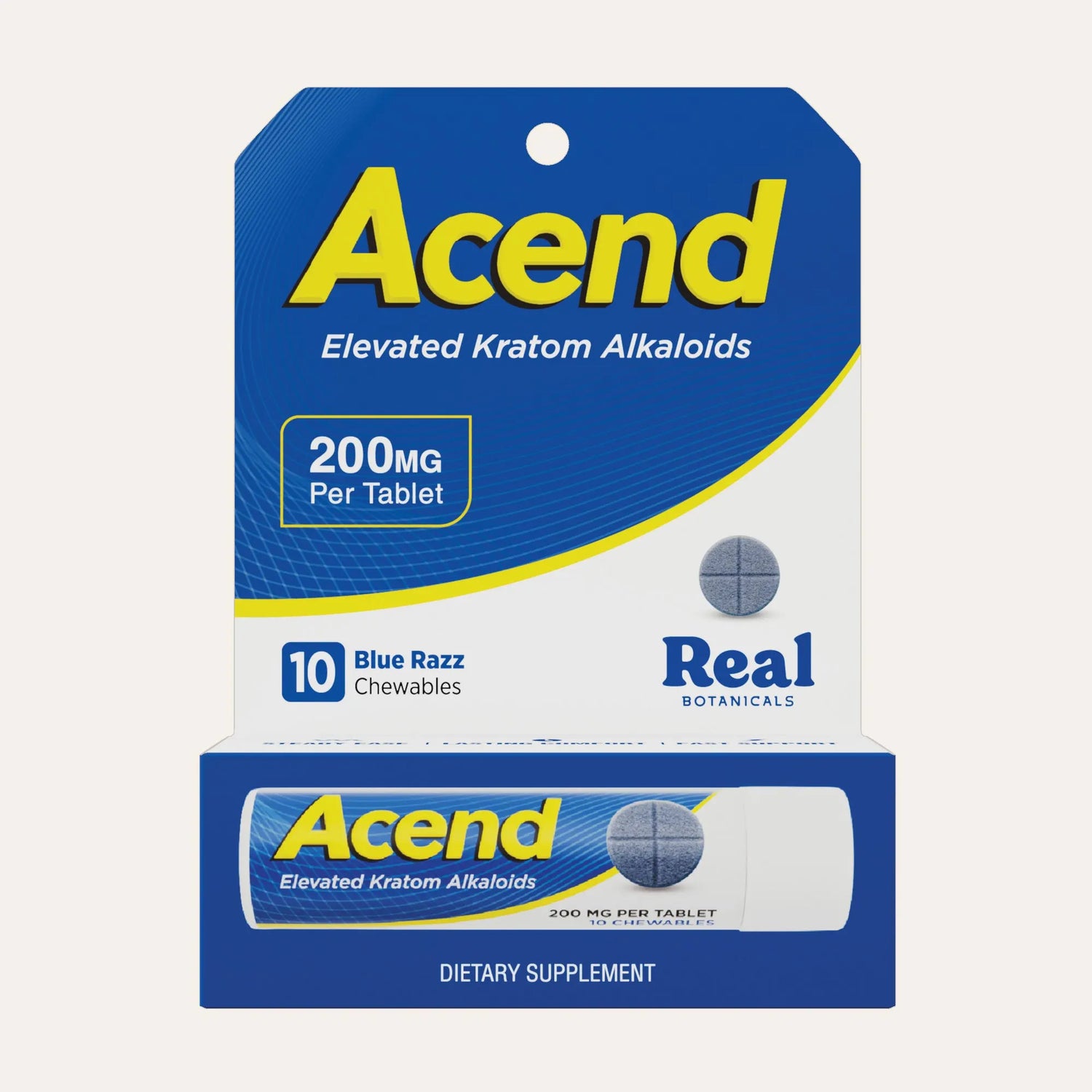Acend Kratom Tablet - Blue Razz - 200mg - 10ct.