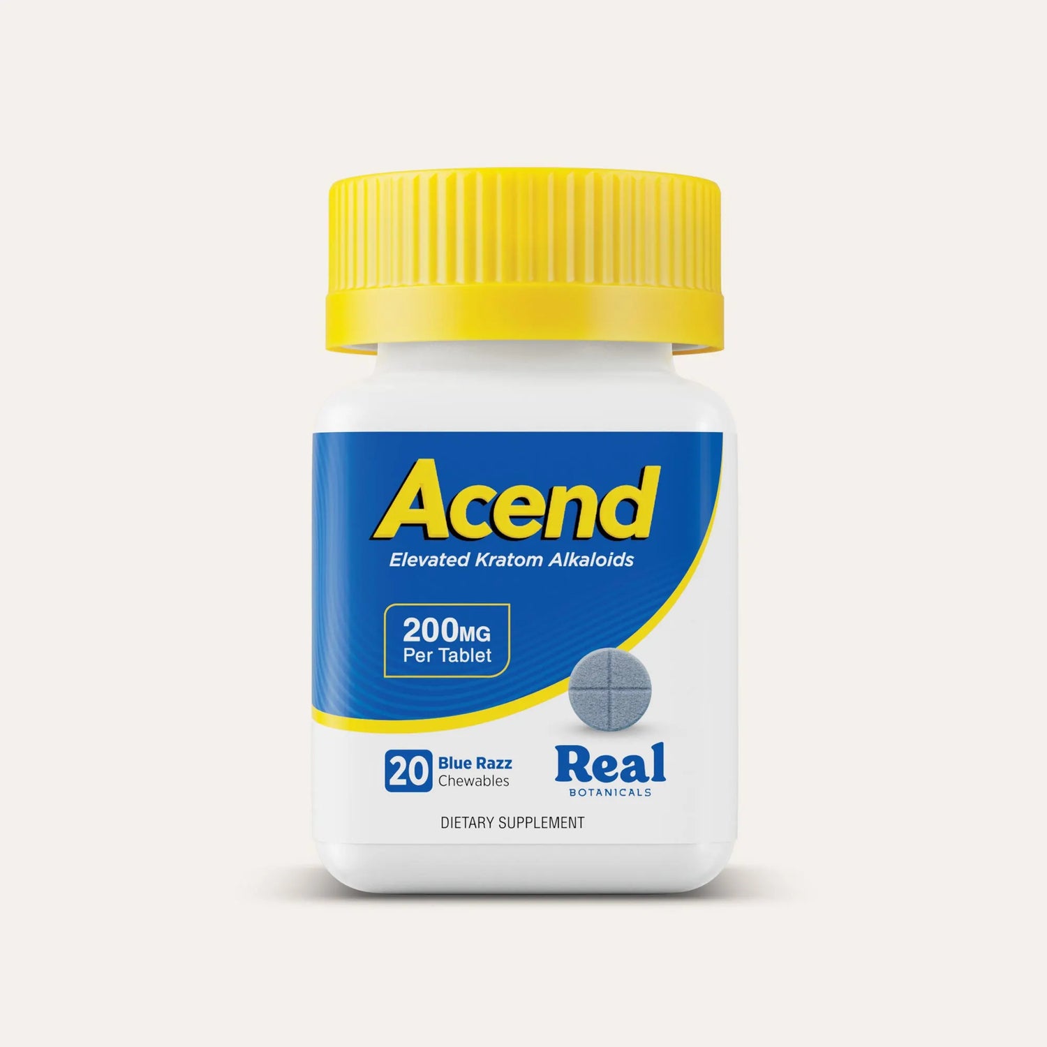 Acend Kratom Tablet - Blue Razz - 200mg - 20ct.