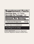 Supplement fact panel 