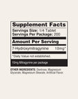 Supplement fact panel 