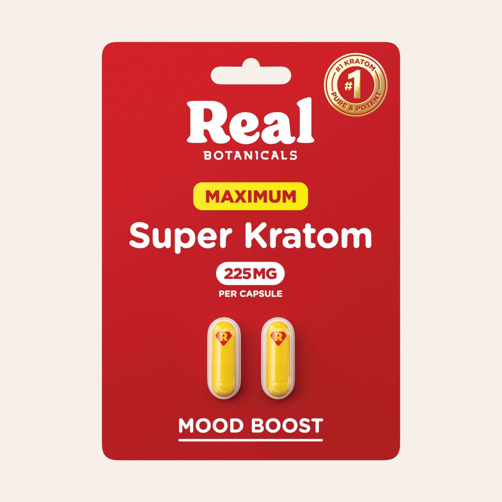 Maximum Super Kratom Capsules Case (225mg) - Real Botanicals