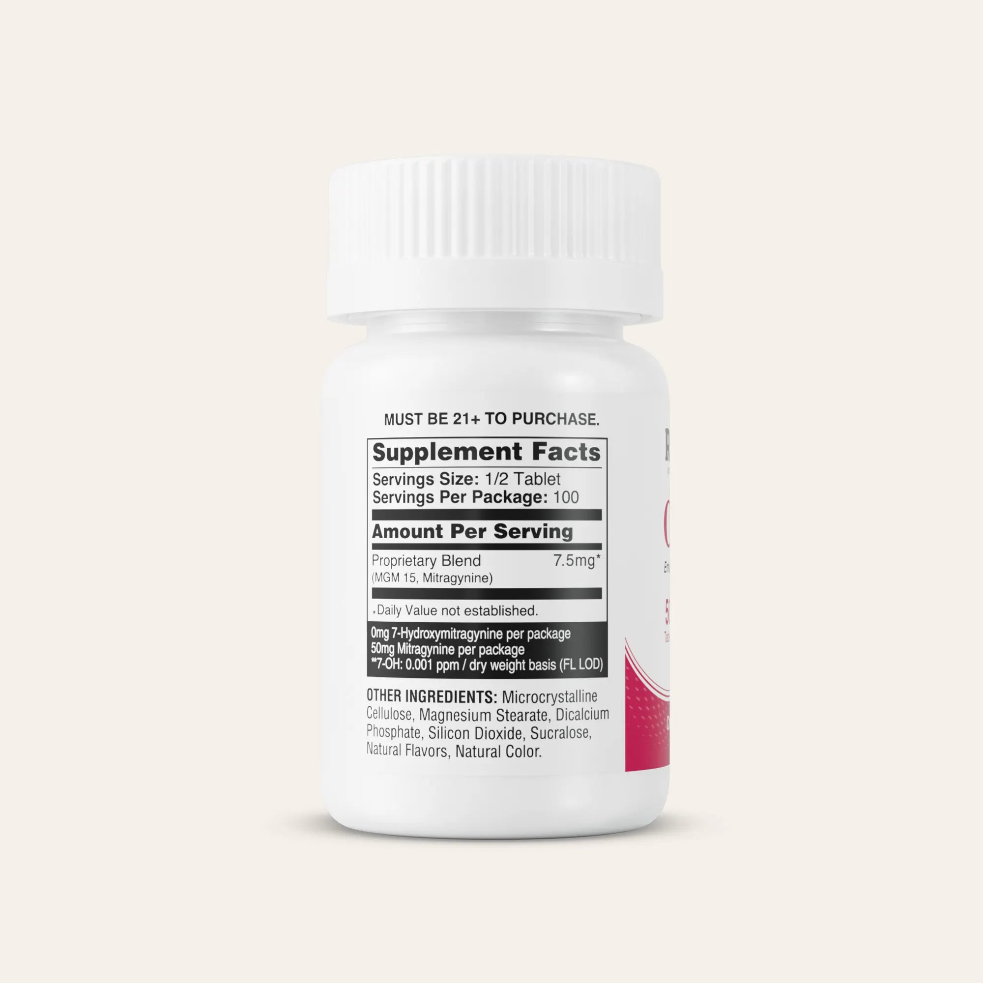 Oxonol bottle with label on a white background