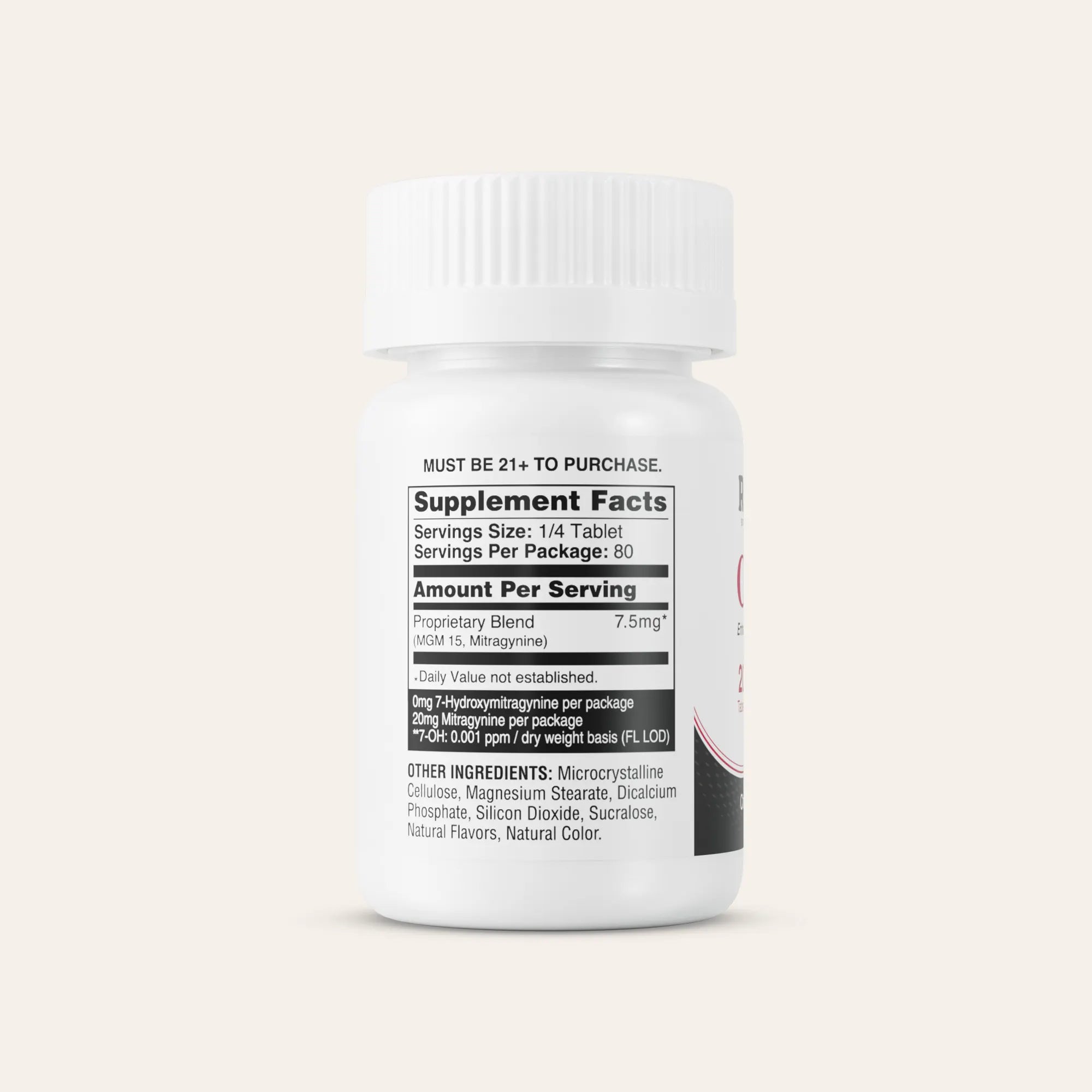 Oxonol bottle with label on a white background