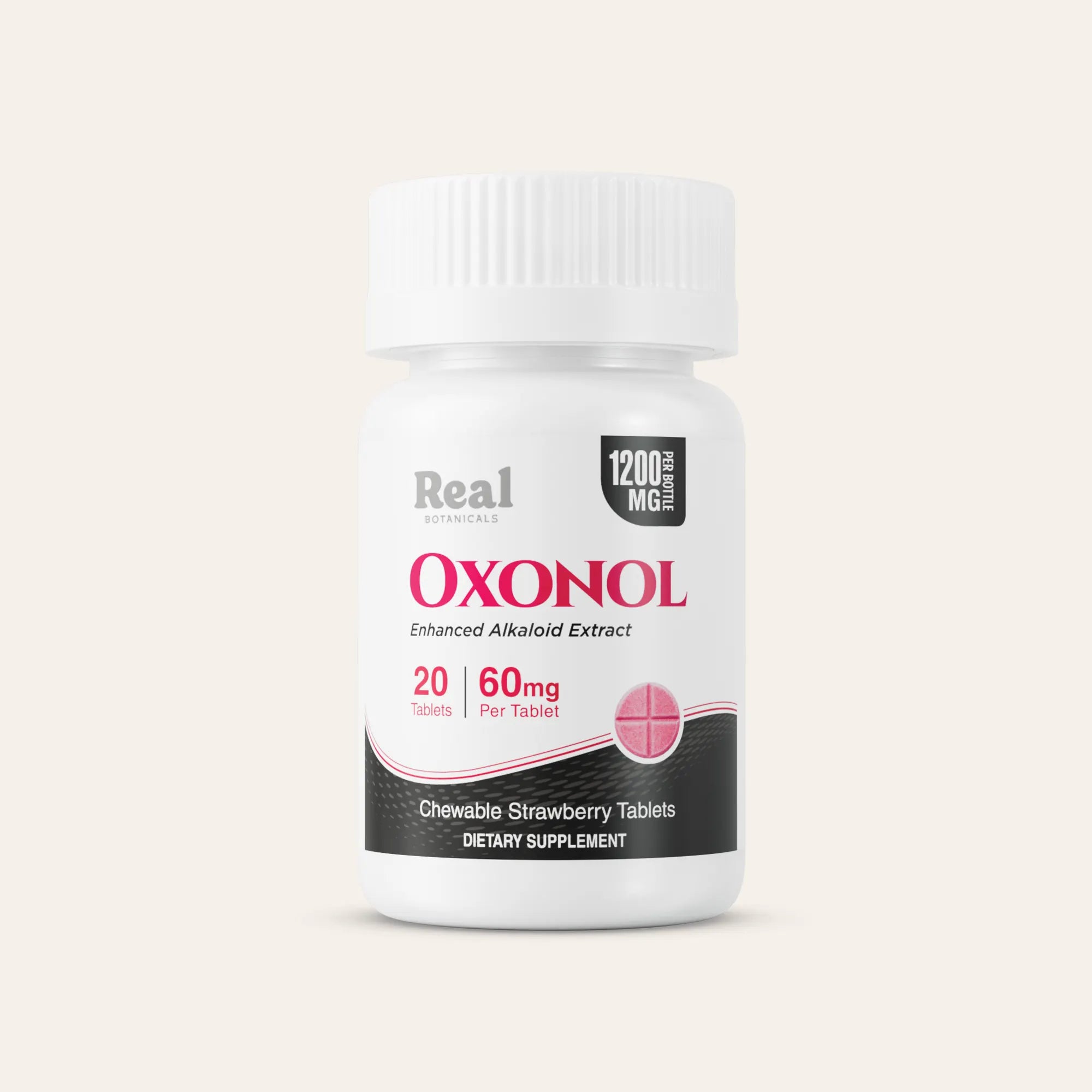 Oxonol bottle on a light beige background