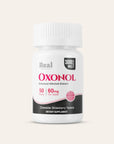 Supplement bottle labeled 'Oxonol' on a light beige background